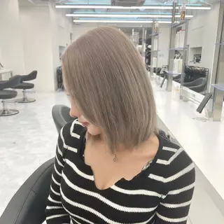 カラー REN🤍ハイトーン ×韓国レイヤーのヘアスタイル