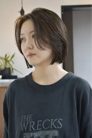 ミディアム カラー レイヤーボブ/ 艶カラー/サナ🌼のヘアスタイル