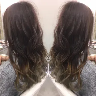 セミロング ロング カラー 髪質改善 中川　翔のヘアスタイル