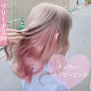 セミロング カラー ヘアアレンジ メンズ キッズ マツエク・マツパ ブリーチの髪様 MASATOのヘアスタイル
