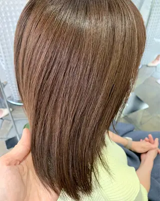セミロング カラー 戸本 泰久のヘアスタイル