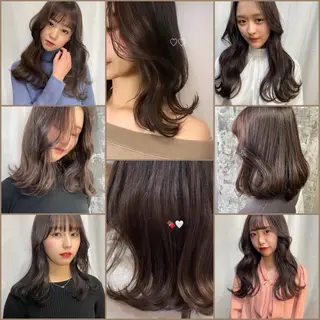 ミディアム カラー ヘアアレンジ 髙塚碧🇰🇷 韓国ヘア🎗️のヘアスタイル