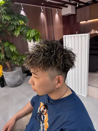 カラー パーマ メンズ 個室サロンKAITO メンズ特化美容師のヘアスタイル