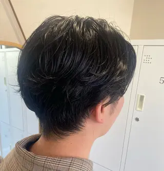 ショート パーマ メンズ ハイトーン/推しカラ ー⛓💜ゆららのヘアスタイル