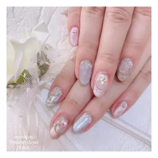 ミディアム ネイル 🐾enen style 🐾のネイルデザイン