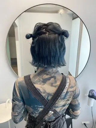 ショート カラー ヘアアレンジ まつ毛パーマ/ ゆうかのマツエク・マツパデザイン