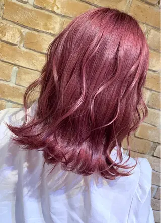 ミディアム カラー 💜Rebre** Mayu💜のヘアスタイル