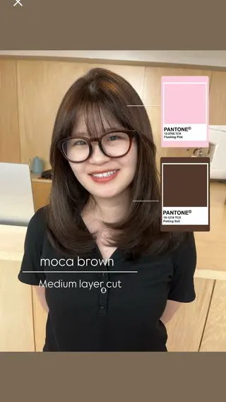カラー ひな︎/暖色 柔color🌷のヘアスタイル