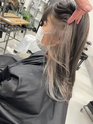 セミロング カラー パーマ メンズ ヘアアレンジ ネイル マツエク・マツパ アイブロウ カラー特化サロン大阪 ルービック江坂/新城のヘアスタイル