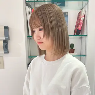 ミディアム カラー 似合わせヘア🤍 面田法子のヘアスタイル