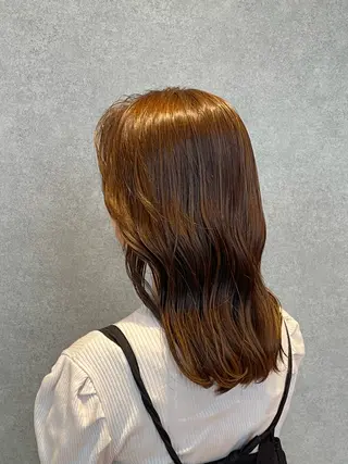 ミディアム ナチュラル*艶* 蒲生四丁目*山保美月のヘアスタイル