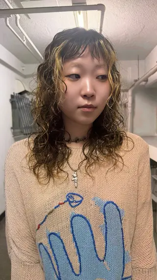 ロング パーマ パーマ特化⚡️阿世賀 隆太のヘアスタイル