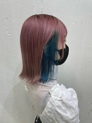 ミディアム レイヤー🩵透明感 ೀユイ🌙のヘアスタイル