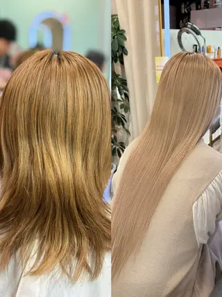ロング カラー 🐺新宿manabu プルエクステのヘアスタイル