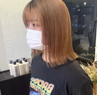 ミディアム ハイトーン🤍 古江 実夢のヘアスタイル