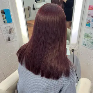 ミディアム カラー ピンクカラー/ ブリーチなしRINAのヘアスタイル