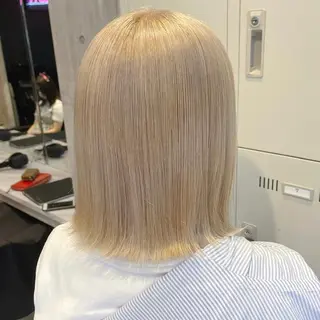 ショート カラー パーマ ヘアアレンジ メンズ キッズ ネイル マツエク・マツパ アイブロウ 🎀ハイトーンNo .1🩵NaGiSaのヘアスタイル