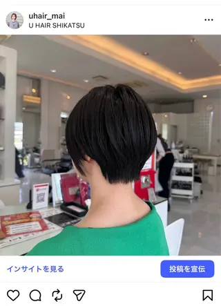 ショート カラー 佐々木 麻衣のヘアスタイル