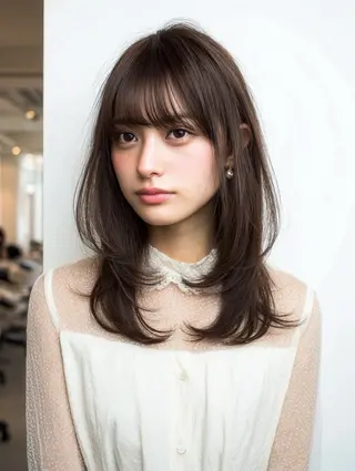 カラー 透明感×艶カラー ✨️美髪縮毛🍒リオのヘアスタイル