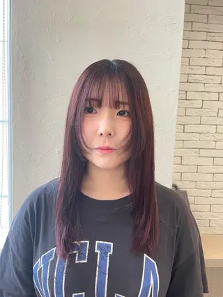 ロング カラー tiel 小山莉々のヘアスタイル