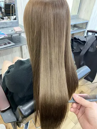 ロング カラー ヘアアレンジ 夜23時まで予約🉑 reverieあきらのヘアスタイル