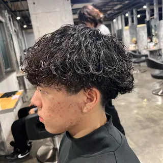 ショート カラー パーマ ヘアアレンジ メンズ キッズ 🔷横浜1のパーマ 職人🔷将太郎のヘアスタイル