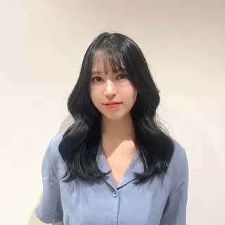 ロング カラー 💗渋谷/韓国/レイ ヤー顔周りSayaのヘアスタイル