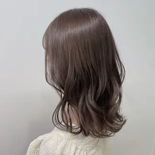 セミロング カラー 🥞ベージュ系カラー 【すずきりほ】🥞のヘアスタイル