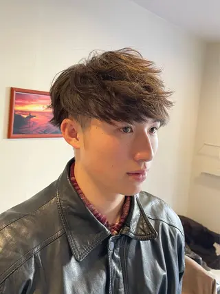 メンズ 髪質改善×白髪ぼかし 美容師✂️武澤龍賀のヘアスタイル