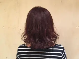 ミディアム カラー パーマ 髪質改善 縮毛矯正/ レイヤー/銀座/本木のヘアスタイル