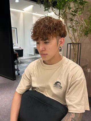 パーマ メンズ 中原 優美のヘアスタイル