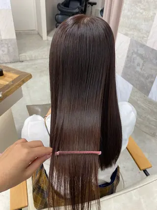 ロング カラー clutch bio 博多momokaのヘアスタイル