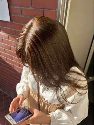 ロング カラー 森山 遥葵のヘアスタイル