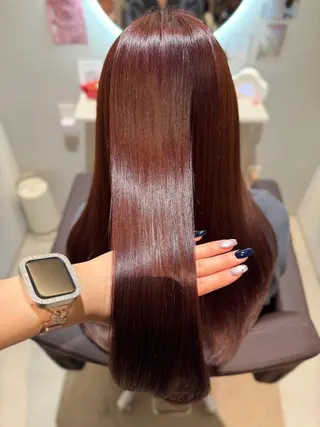 ロング カラー 髪質改善カラー ベージュ🤎YUMEのヘアスタイル