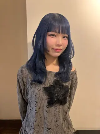 ロング カラー ふうか 心斎橋美容室のヘアスタイル