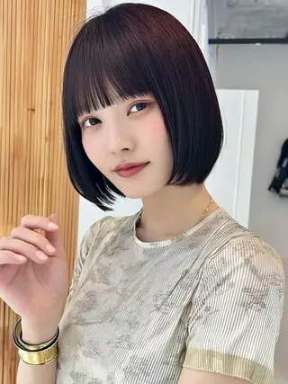 ショート カラー Seleneキズナ ワンカラー/ブリーチのヘアスタイル