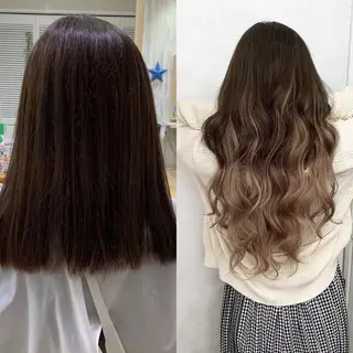 ロング カラー ヘアアレンジ マツエク・マツパ TATSUYA アートディレクターのヘアスタイル