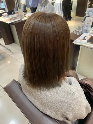 ミディアム カラー 🤎韓国ヘア ベージュ まゆか🤎のヘアスタイル