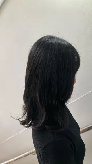 セミロング カラー たかなみ りなのヘアスタイル