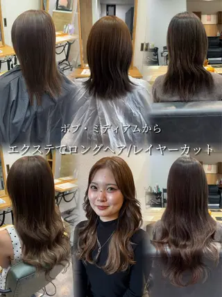 ロング カラー ヘアアレンジ 髪質改善縮毛矯正/ エクステ/ひふみ🌛のヘアスタイル