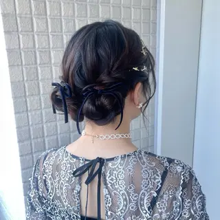 ヘアアレンジ 銀座:似合わせカラー オリーブ🫒アレンジのヘアスタイル