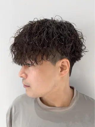 ショート パーマ メンズ メンズパーマ メンズ特化ryoのヘアスタイル