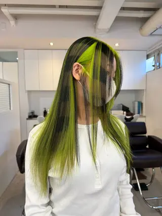 ロング カラー ヘアアレンジ 🦠デザインカラー/ 魚瀬あおい🦠のヘアスタイル