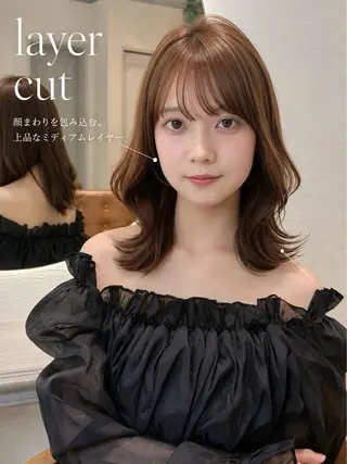 ミディアム 茂木俊哉 /縮毛矯正のヘアスタイル
