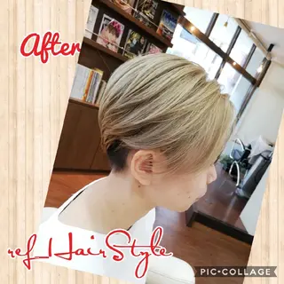 ショート カラー 岩本 ヨシハルのヘアスタイル