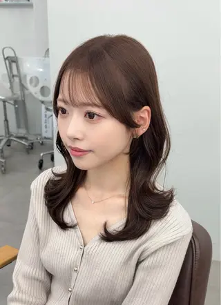 セミロング 🧡くびれヘア/前髪 顔周り🧡久原結衣のヘアスタイル