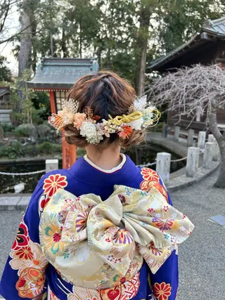 ミディアム ヘアアレンジ 土佐 彩純のヘアスタイル