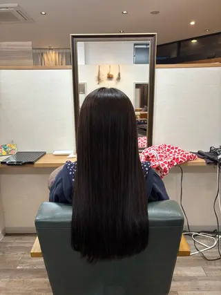 ロング カラー 竹本 梨夢のヘアスタイル