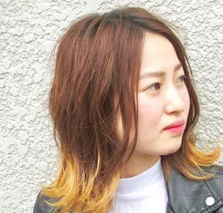 ミディアム カラー 原一真/ 外国人ショートヘアのヘアスタイル