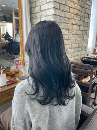 セミロング カラー ヘアアレンジ 髪質改善×レイヤー 🫧松野力也のヘアスタイル